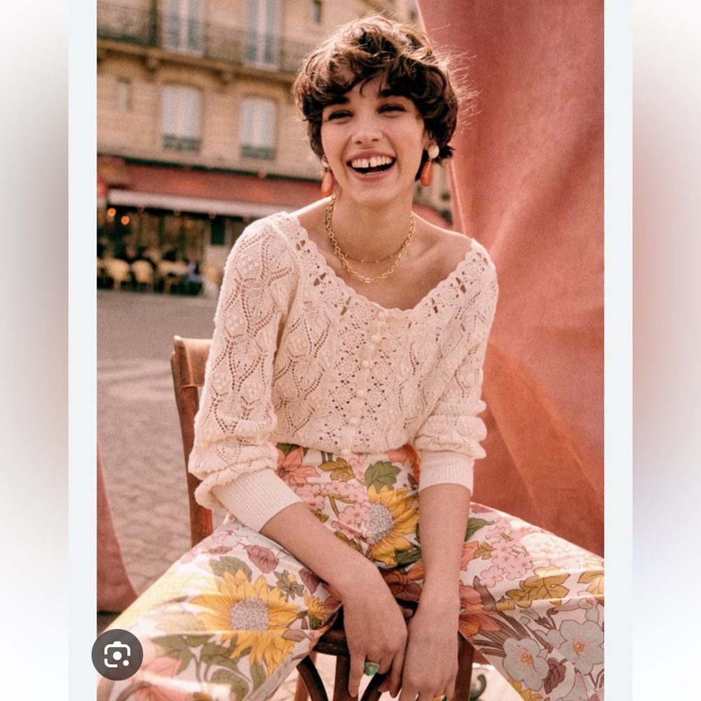 Sezane Anika Jumper Cream - Size M